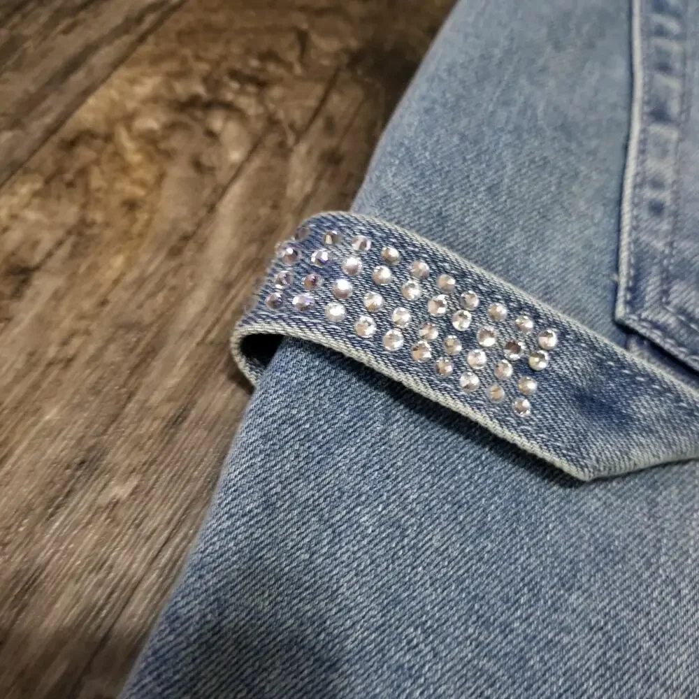 Juicy Couture Jeans 11/30‎ Stretch Y2K Bedazzled Juicy Wide Leg NEW